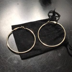 Gold hoop earrings